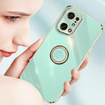 XINLI custodia per telefono in TPU elettrolitico con bordo dritto 6D con supporto per anello, For OPPO Find X5, For OPPO Find X5 Pro, For OPPO A17