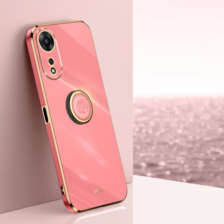XINLI custodia per telefono in TPU elettrolitico con bordo dritto 6D con supporto per anello, For OPPO A17k, For OPPO A36, For OPPO A58 5G