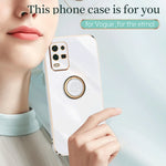 XINLI custodia per telefono in TPU elettrolitico con bordo dritto 6D con supporto per anello, For OPPO K9x, For OPPO K10, For OPPO K10 Pro