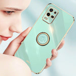 XINLI custodia per telefono in TPU elettrolitico con bordo dritto 6D con supporto per anello, For OPPO K9x, For OPPO K10, For OPPO K10 Pro