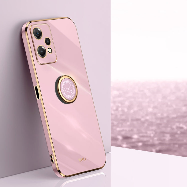 XINLI custodia per telefono in TPU elettrolitico con bordo dritto 6D con supporto per anello, For OPPO K10x, For OPPO Reno7 4G Global, For OPPO Reno7 SE