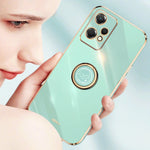 XINLI custodia per telefono in TPU elettrolitico con bordo dritto 6D con supporto per anello, For OPPO K10x, For OPPO Reno7 4G Global, For OPPO Reno7 SE