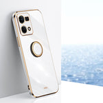 XINLI custodia per telefono in TPU elettrolitico con bordo dritto 6D con supporto per anello, For OPPO K10x, For OPPO Reno7 4G Global, For OPPO Reno7 SE