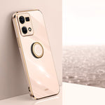 XINLI custodia per telefono in TPU elettrolitico con bordo dritto 6D con supporto per anello, For OPPO K10x, For OPPO Reno7 4G Global, For OPPO Reno7 SE