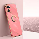 XINLI custodia per telefono in TPU elettrolitico con bordo dritto 6D con supporto per anello, For OPPO Reno7 Global, For OPPO Reno8, For OPPO Reno8 Pro
