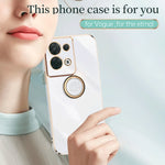 XINLI custodia per telefono in TPU elettrolitico con bordo dritto 6D con supporto per anello, For OPPO Reno8 Pro+