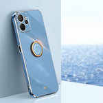 XINLI custodia per telefono in TPU elettrolitico con bordo dritto 6D con supporto per anello, For Realme GT2 Explorer Master 5G, For Realme 9i, For Realme 9i 5G