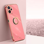 XINLI custodia per telefono in TPU elettrolitico con bordo dritto 6D con supporto per anello, For Realme GT2 Explorer Master 5G, For Realme 9i, For Realme 9i 5G