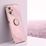 XINLI custodia per telefono in TPU elettrolitico con bordo dritto 6D con supporto per anello, For Realme 9 Pro, For Realme C20, For Realme C21Y