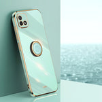 XINLI custodia per telefono in TPU elettrolitico con bordo dritto 6D con supporto per anello, For Realme 9 Pro, For Realme C20, For Realme C21Y