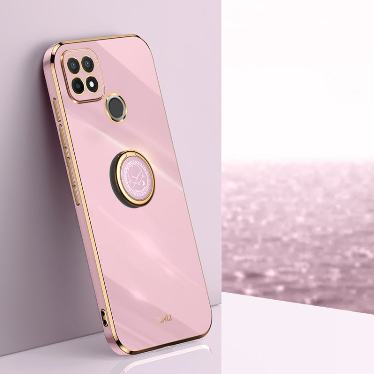XINLI custodia per telefono in TPU elettrolitico con bordo dritto 6D con supporto per anello, For Realme 9 Pro, For Realme C20, For Realme C21Y