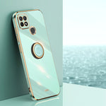 XINLI custodia per telefono in TPU elettrolitico con bordo dritto 6D con supporto per anello, For Realme 9 Pro, For Realme C20, For Realme C21Y