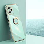 XINLI custodia per telefono in TPU elettrolitico con bordo dritto 6D con supporto per anello, For Realme C35, For Realme GT2 Pro, For Realme GT Neo 3