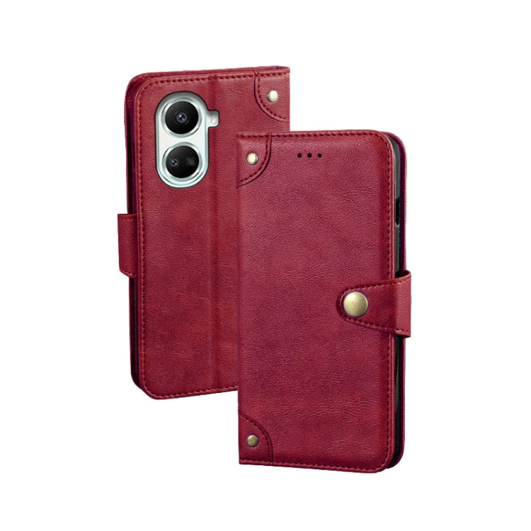 Custodia per telefono in pelle con texture retrò idewei, For Huawei nova 10 SE, For Huawei nova Y61 4G, For Infinix Zero Ultra 5G, For OPPO A58 5G, For OPPO A77s, For Oukitel C19 Pro