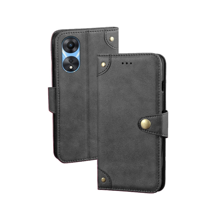 Custodia per telefono in pelle con texture retrò idewei, For Huawei nova 10 SE, For Huawei nova Y61 4G, For Infinix Zero Ultra 5G, For OPPO A58 5G, For OPPO A77s, For Oukitel C19 Pro