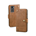 Custodia per telefono in pelle con texture retrò idewei, For Realme 10 5G, For Tecno Pova 4, For ZTE Axon 30S, For ZTE Blade A72 4G, For Honor X40 GT