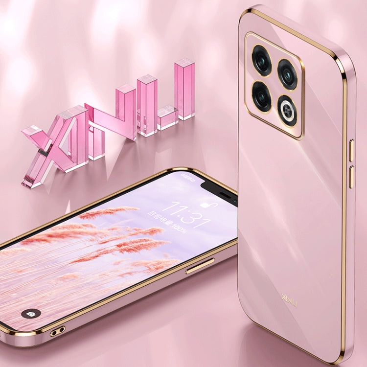 Custodia per telefono in TPU con bordo in oro con placcatura 6D XINLI, For OnePlus 10 Pro, For OnePlus Ace, For OnePlus Ace Racing