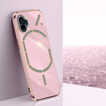 Custodia per telefono in TPU con bordo in oro con placcatura 6D XINLI, For OnePlus Ace Pro, For Nothing Phone 1