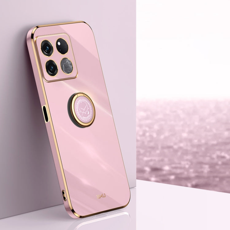 XINLI custodia per telefono in TPU elettrolitico con bordo dritto 6D con supporto per anello, For OnePlus 10 Pro, For OnePlus Ace, For OnePlus Ace Racing