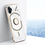XINLI custodia per telefono in TPU elettrolitico con bordo dritto 6D con supporto per anello, For OnePlus Ace Pro, For Nothing Phone 1