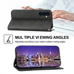 Custodia per telefono in pelle magnetica con struttura in vitello a griglia cubica, For Samsung Galaxy A54 5G, For Xiaomi 13, For Xiaomi 13 Pro, For Xiaomi Poco C40
