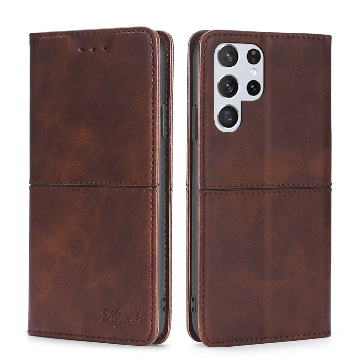Custodia per telefono in pelle a vibrazione orizzontale magnetica con trama di mucca, For Samsung Galaxy S23 5G, For Samsung Galaxy S23 Ultra 5G, For Samsung Galaxy S23+ 5G, For Samsung Galaxy A04E