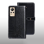 idewei Custodia per telefono in pelle con texture coccodrillo, For Huawei nova Y90, For Infinix Note 12, For Infinix Note 12 Pro 4G, For Infinix Smart 6 Plus, For Nokia G11 Plus, For Samsung Galaxy A04e 4G, For Tecno Camon 19, For Tecno Pova 3         ...