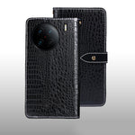 idewei Custodia per telefono in pelle con texture coccodrillo, For Huawei nova Y90, For Infinix Note 12, For Infinix Note 12 Pro 4G, For Infinix Smart 6 Plus, For Nokia G11 Plus, For Samsung Galaxy A04e 4G, For Tecno Camon 19, For Tecno Pova 3         ...