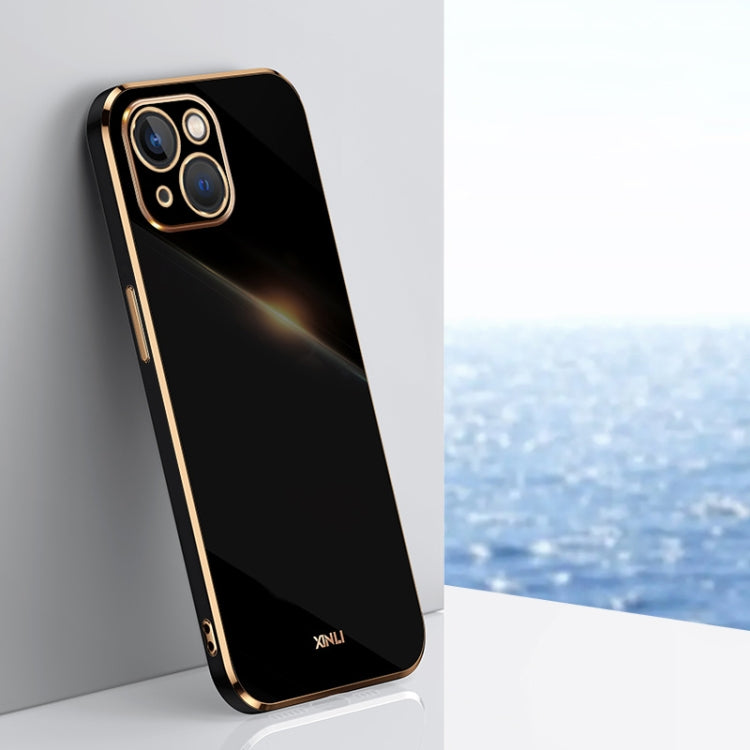 Custodia antiurto in TPU con bordo in oro con placcatura 6D XINLI, For iPhone 14, For iPhone 14 Plus, For iPhone 14 Pro