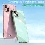 Custodia antiurto in TPU con bordo in oro con placcatura 6D XINLI, For iPhone 14, For iPhone 14 Plus, For iPhone 14 Pro