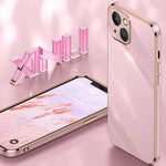 Custodia antiurto in TPU con bordo in oro con placcatura 6D XINLI, For iPhone 14, For iPhone 14 Plus, For iPhone 14 Pro