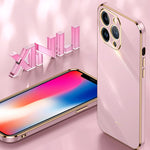 Custodia antiurto in TPU con bordo in oro con placcatura 6D XINLI, For iPhone 13 Pro, For iPhone 13 Pro Max