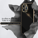 Custodia antiurto in TPU con bordo in oro con placcatura 6D XINLI, For iPhone 13 Pro, For iPhone 13 Pro Max