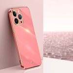 Custodia antiurto in TPU con bordo in oro con placcatura 6D XINLI, For iPhone 13 Pro, For iPhone 13 Pro Max