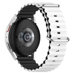 Cinturino per orologio bicolore in silicone stile oceano universale, 20mm, 22mm