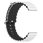 Cinturino per orologio bicolore in silicone stile oceano universale, 20mm, 22mm