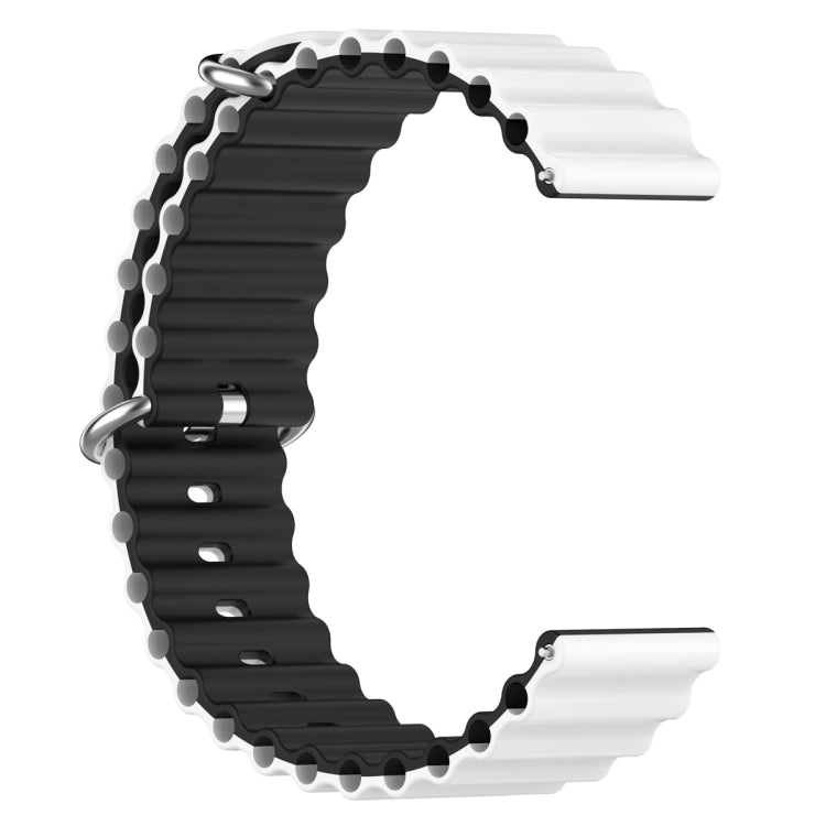 Cinturino per orologio bicolore in silicone stile oceano universale, 20mm, 22mm