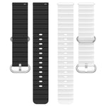 Cinturino per orologio bicolore in silicone stile oceano universale, 20mm, 22mm