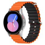 Cinturino per orologio bicolore in silicone stile oceano universale, 20mm, 22mm