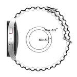 Cinturino per orologio bicolore in silicone stile oceano universale, 20mm, 22mm