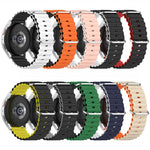 Cinturino per orologio bicolore in silicone stile oceano universale, 20mm, 22mm
