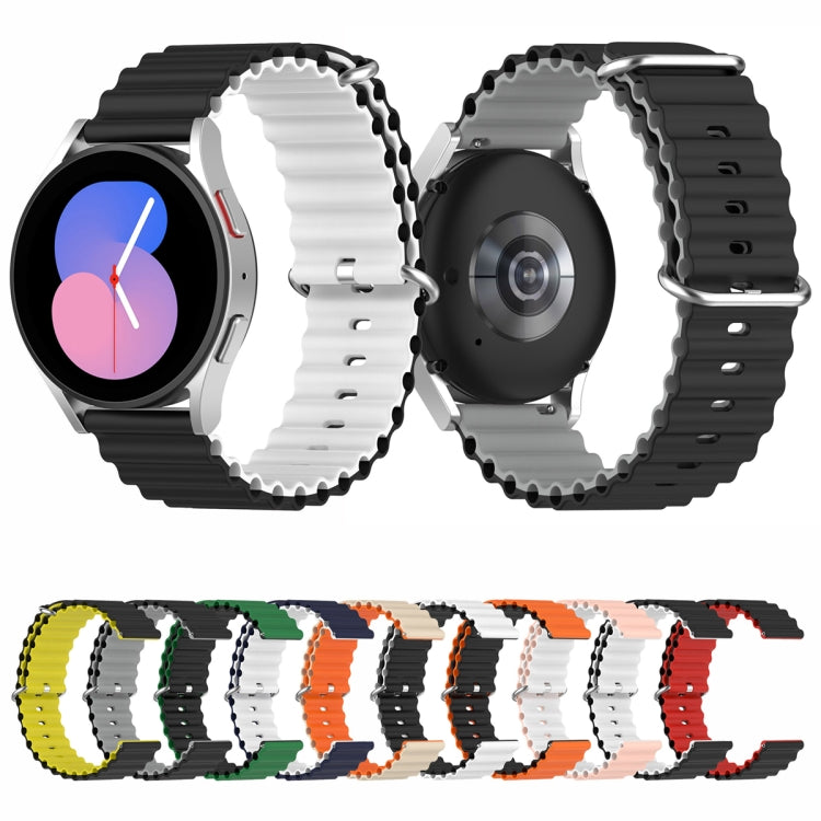 Cinturino per orologio bicolore in silicone stile oceano universale, 20mm, 22mm