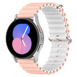 Cinturino per orologio bicolore in silicone stile oceano universale, 20mm, 22mm