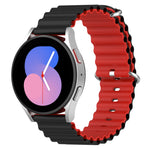 Cinturino per orologio bicolore in silicone stile oceano universale, 20mm, 22mm
