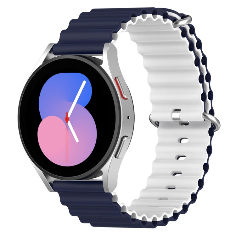 Cinturino per orologio bicolore in silicone stile oceano universale, 20mm, 22mm