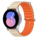 Cinturino per orologio bicolore in silicone stile oceano universale, 20mm, 22mm