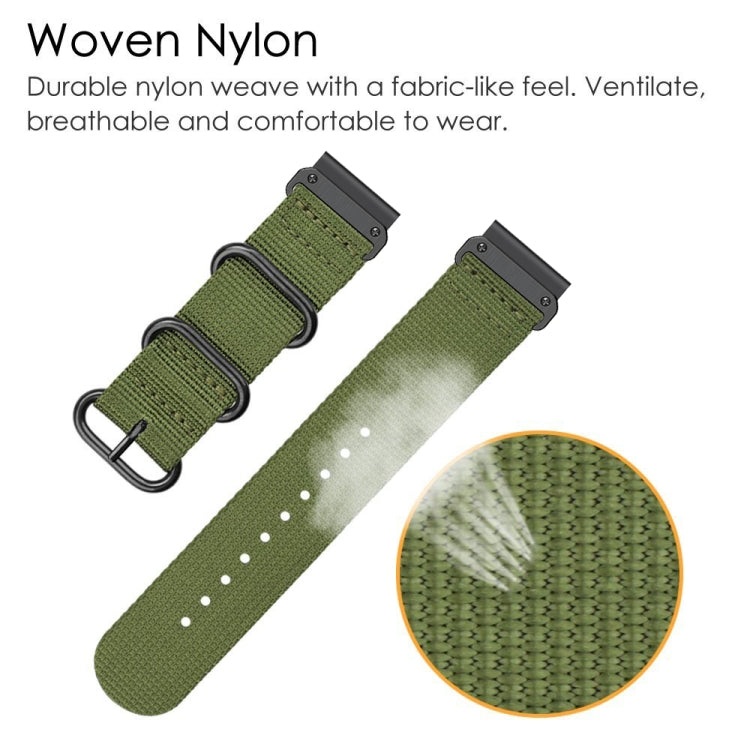Cinturino nylon con fibbia in acciaio per Garmin Fenix 7