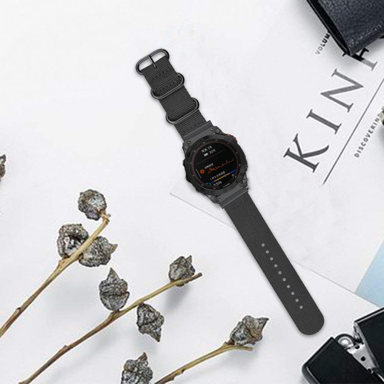 Cinturino nylon con fibbia in acciaio per Garmin Fenix 7