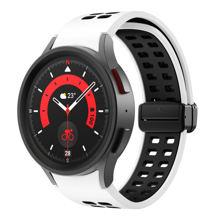 Cinturino per orologio in silicone con fibbia pieghevole a doppia fila, For Samsung Galaxy Watch5 Pro