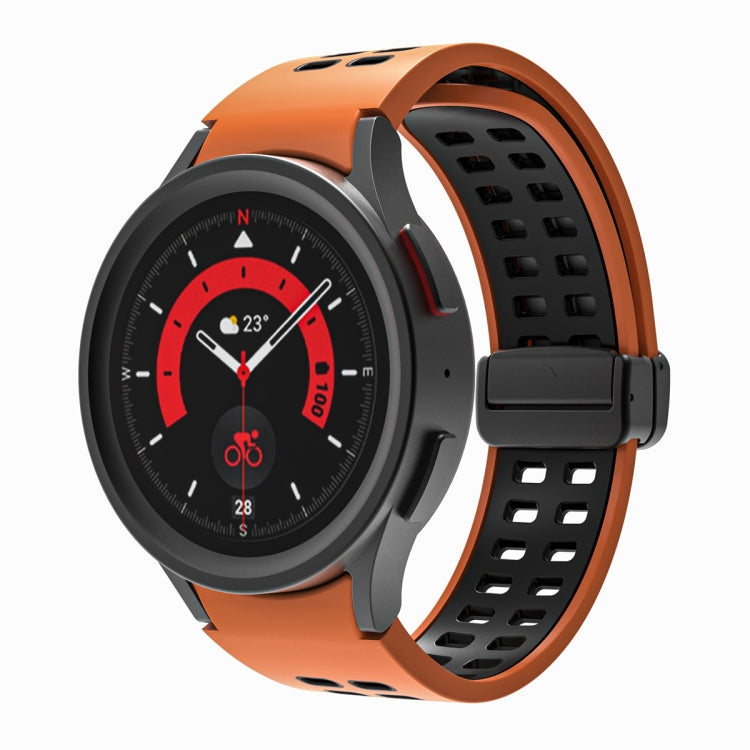 Cinturino per orologio in silicone con fibbia pieghevole a doppia fila, For Samsung Galaxy Watch5 Pro